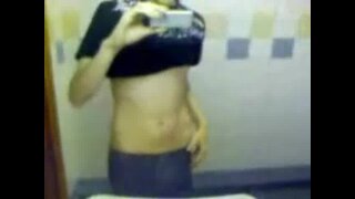 Hung young guy stroking