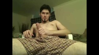 Straight guy jerks off.