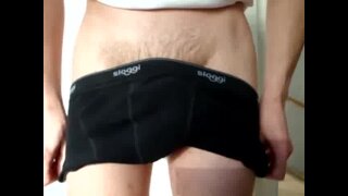 Showing a huge and thick dong