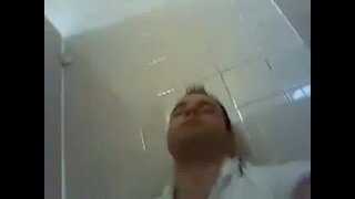 bathroom guy JO his big cock
