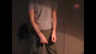 Condom game - slim guy keeping hard on