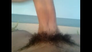 big cock on a desert beach