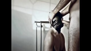 Skullfucking in black and white