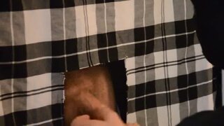 Draining a big white penis