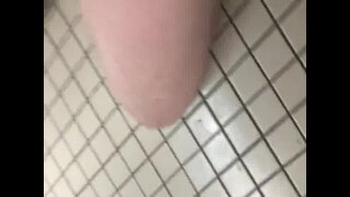 Big cock handjobs under stall