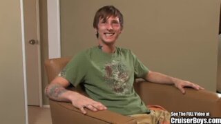 Wild ginger boy rocker Skylar strokes out a big load