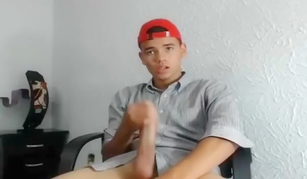 Young and hung and loving his own cock