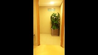 Andy Rodrigues being sucked by a friend in the bathroom