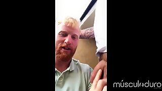 Straight Newcastle Lad Playing with Mates' Thick Flaccid Cock