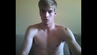 Sexy young Guy wanks his big cock