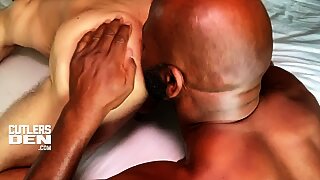 Interracial Bareback Fuck and Ass Breeding with Uncut BBC Monster Cock