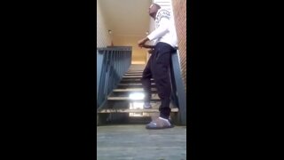 Foot long chocolate schlong jerked in public