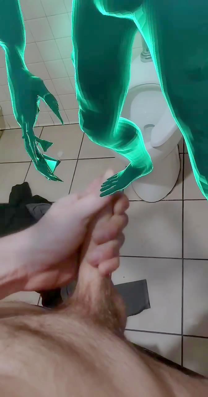 Strange strokes in the truck stop bathroom