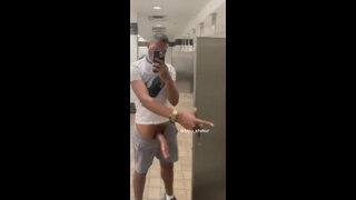 BBC in with pyblic bathroom boner