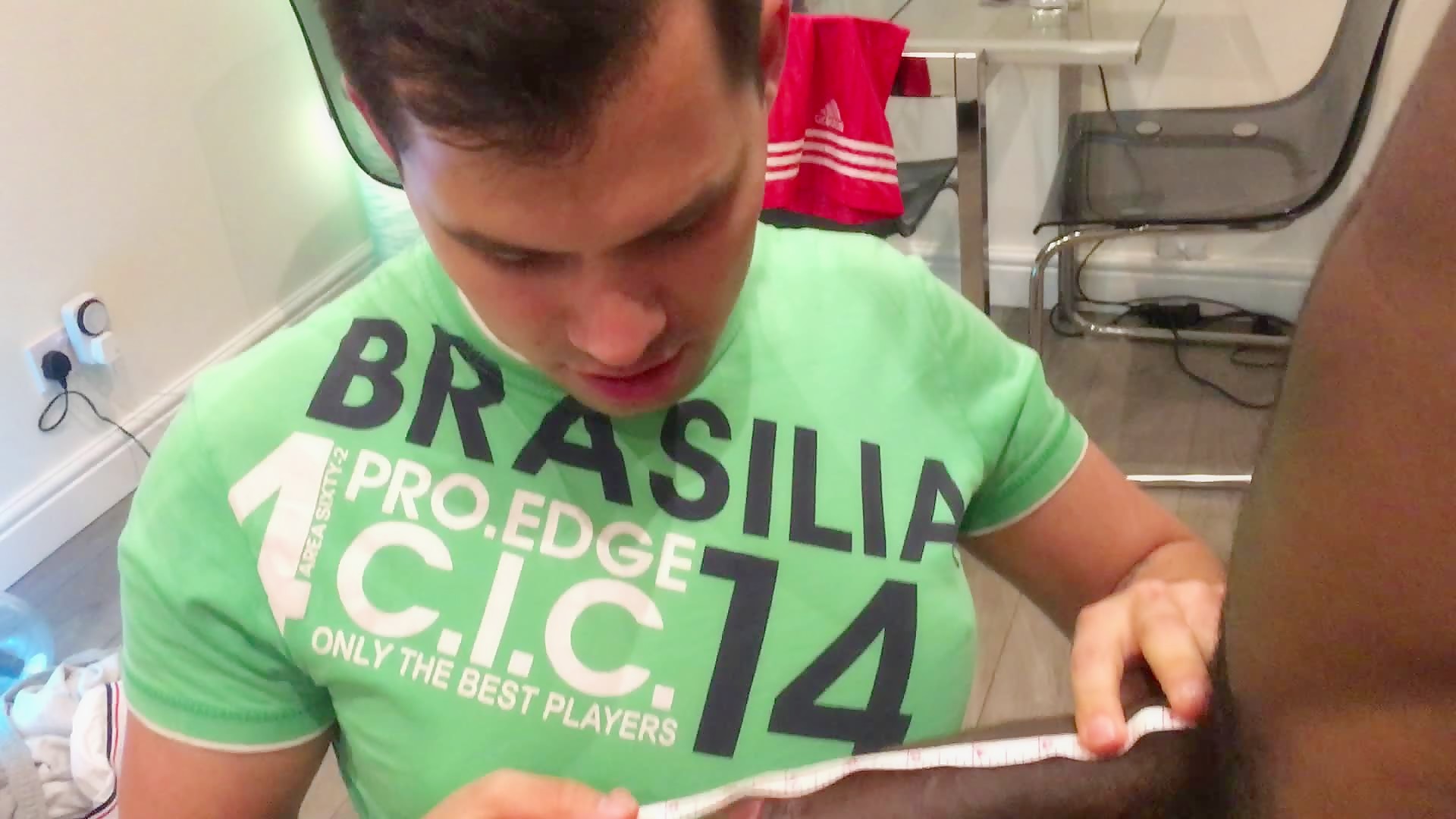 Measuring and Deepthroating a Massive Black Cock