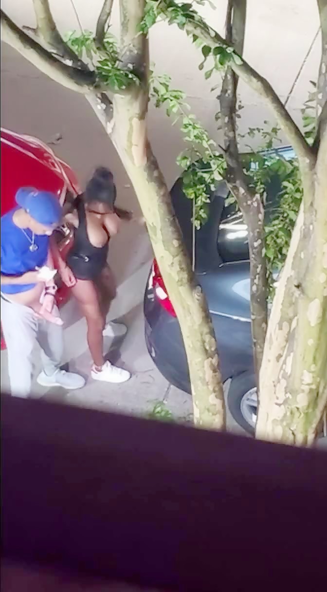 Monsterdick fucks outside