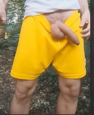 Out & about with his dick