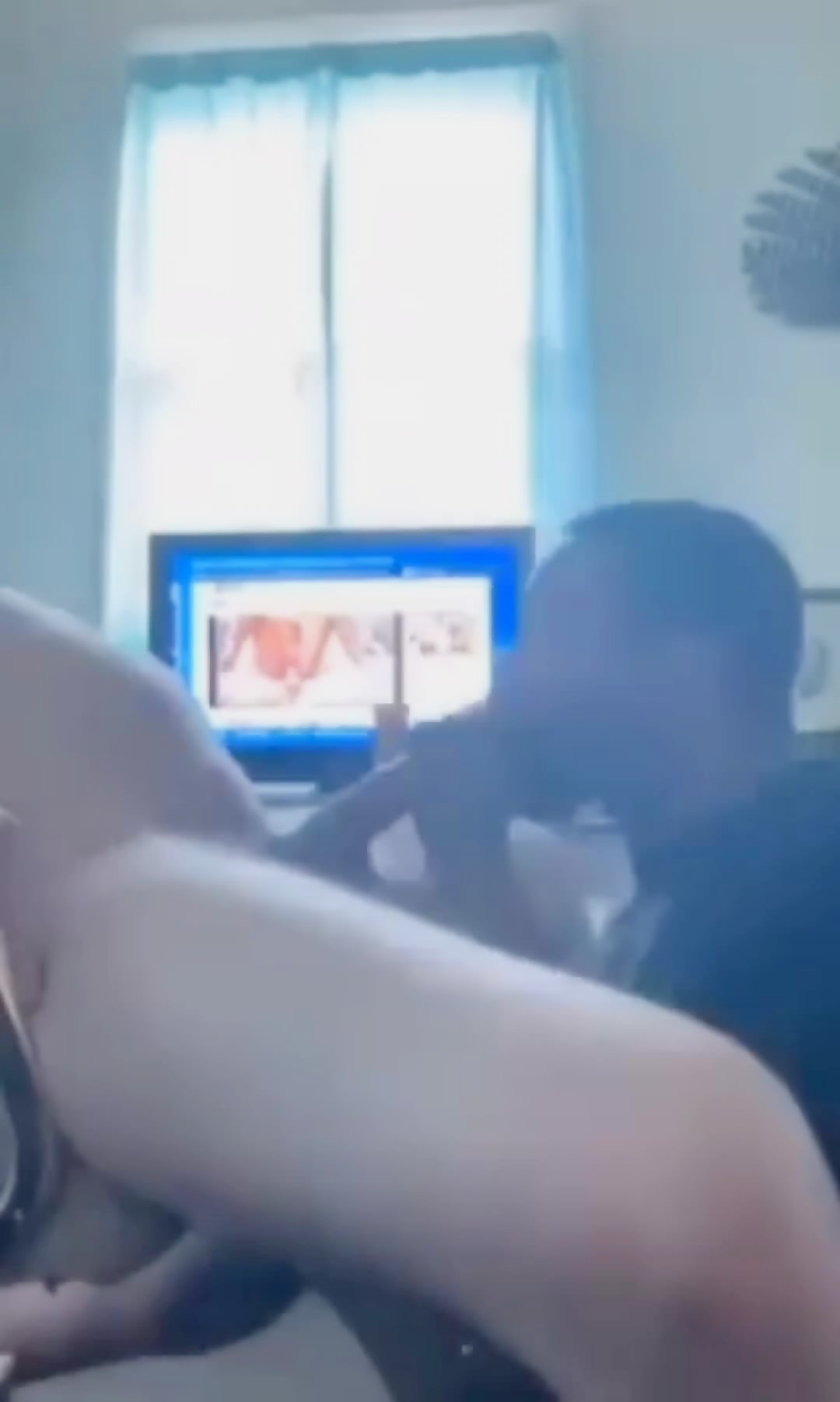 White guy getting crazy blowjob