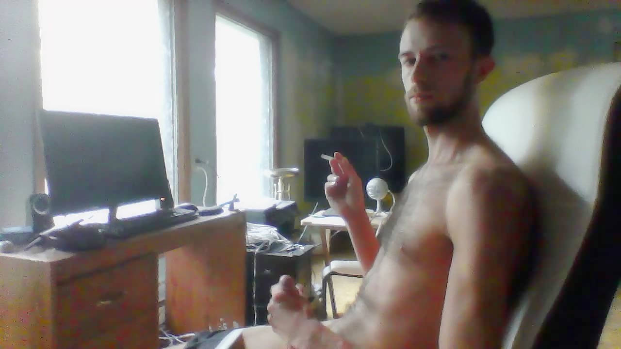 Smoking otter wanking BWC