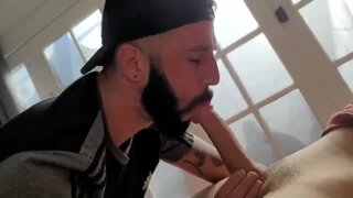 2 Big Dicked Studs decide to play on the bed