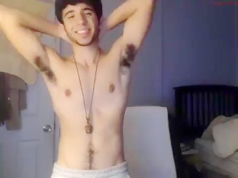 Hung twink showing off thick pits