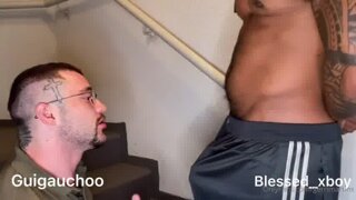 Interracial Couple in the stairwell