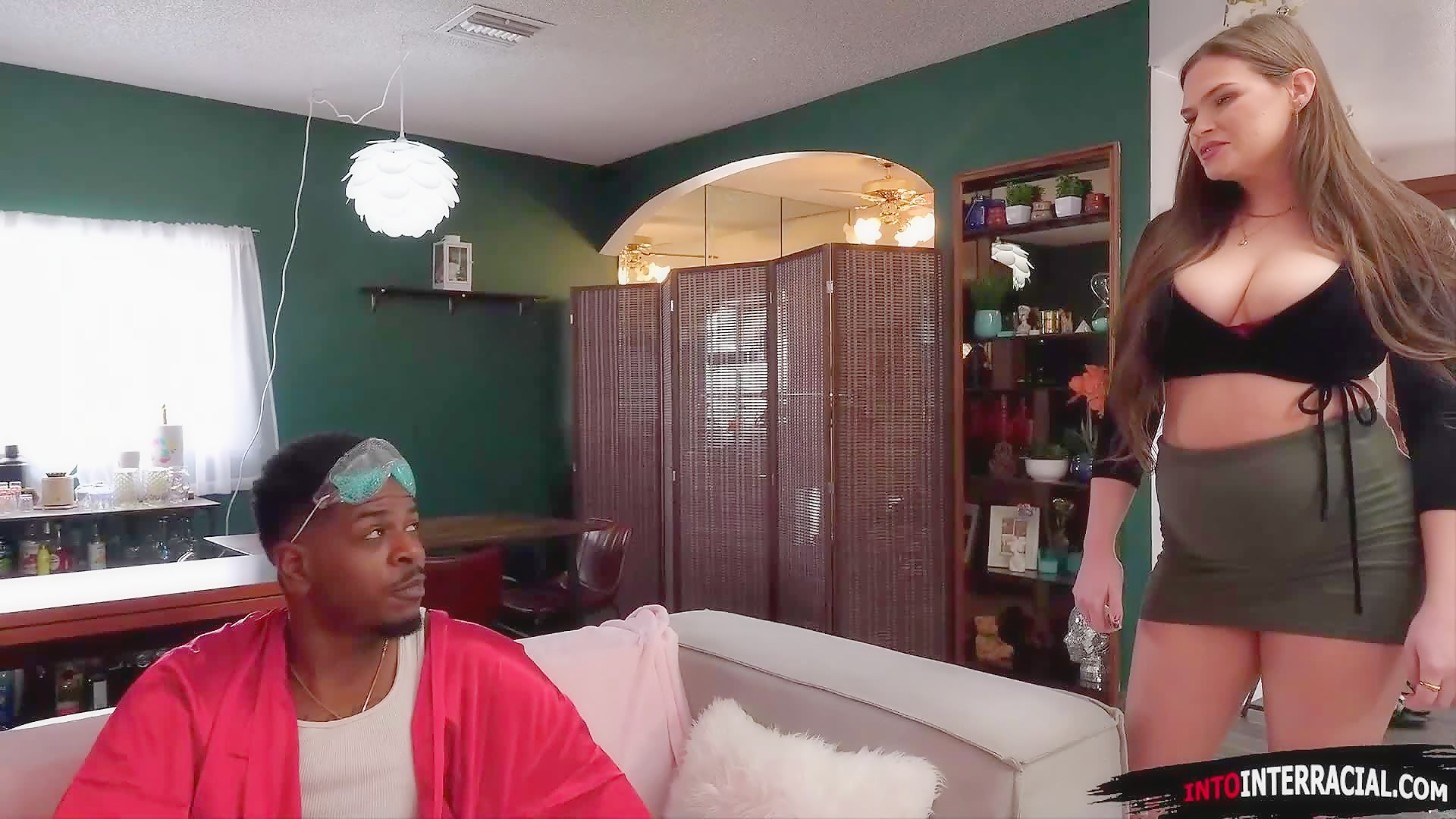 Big tit brunette deepthroats and fucked by her ex black cock