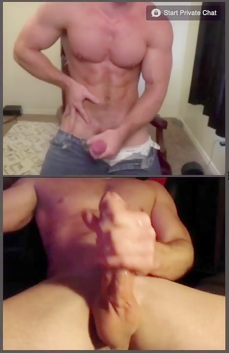 hung muscle stud cums and flexes