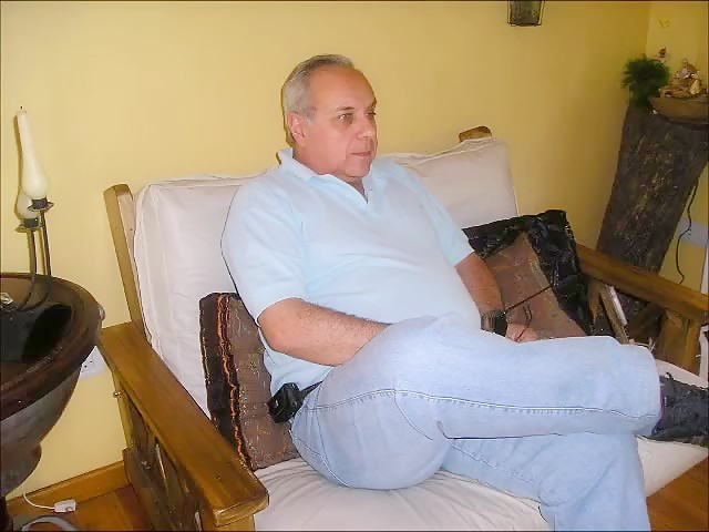 Hairy Argentinian Grandpa Strokes His Cock