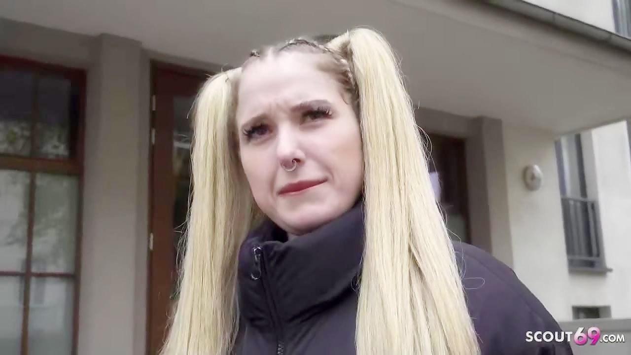 GERMAN SCOUT - Big Dick Anal Sex Casting for Pigtails Teen Crystal White in Berlin