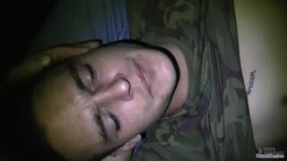 Drunk twink taking two huge dicks