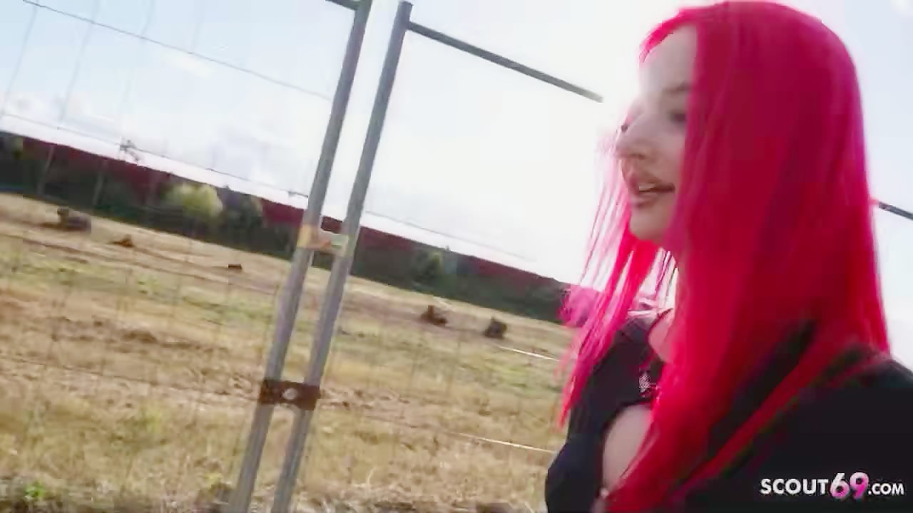 German Scout - First Time Porn Casting for Skinny Redhead Teen 18 KimKaty Rides