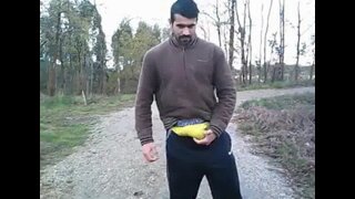 Portuguese Bear Strips and Shows His Big Cock