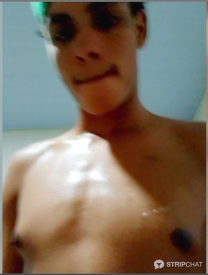 Young twink from Brasil spraying cum with huge cock