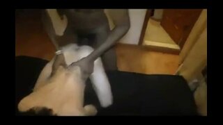 Submissive White Guy Takes on a Big Black Cock