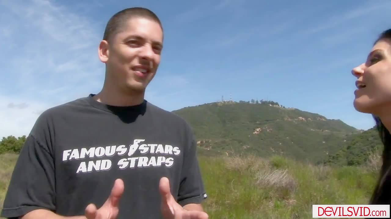 Petite milf India Summer bends over and gets fucked outdoors