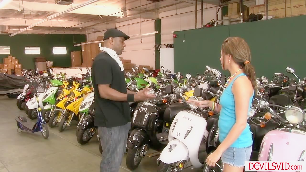 Petite Danica Dillan getting dp fucked by three black men