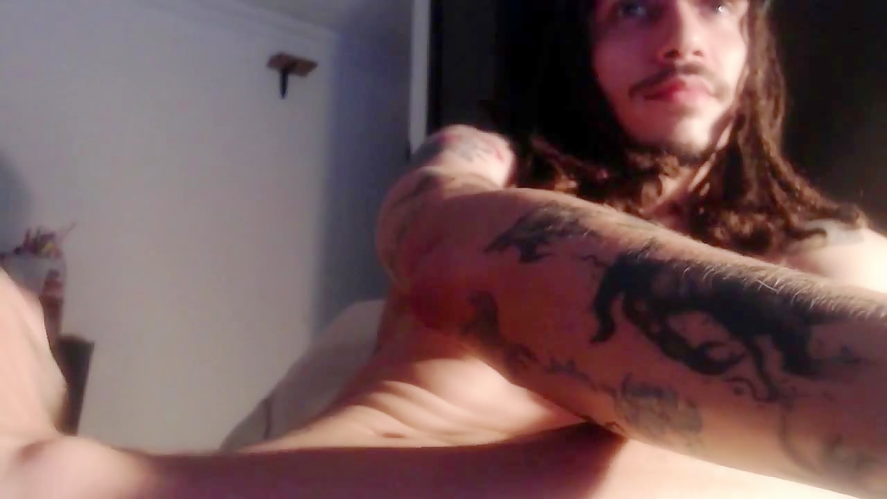 Cumshot of hot hunk with dreads