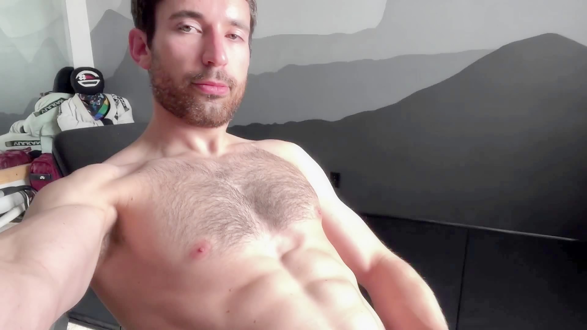 Curved cock big cumshot