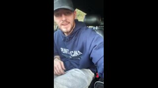 Hot Hung Uber Driver Takes a Wank Break