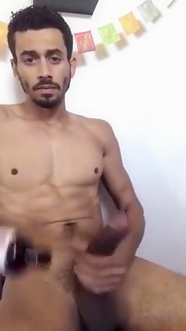 Big curved cock jerking