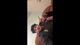 showing off soft cock