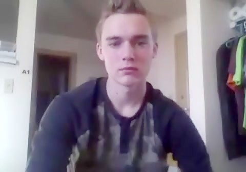 Beautiful young man unloads for us