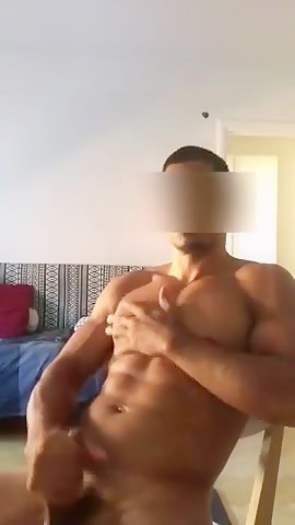 Cumming all over himself