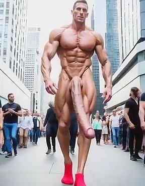 Ai videos of hung muscled men very tall!