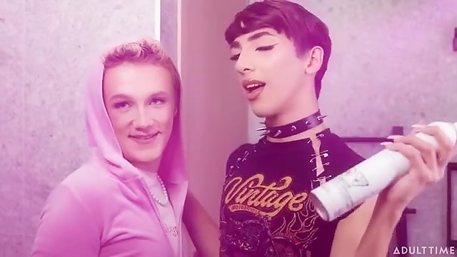 Femboy threesome