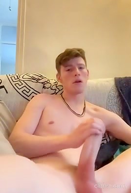 Felix wanking his huge dick