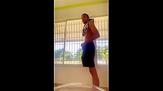 Dominican neighbour with huge meat is crazy horny