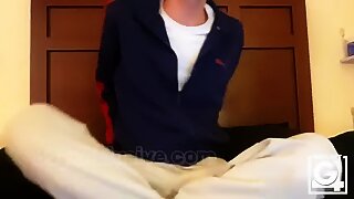 Vasi Stone Stuffs his huge cock into a condom and fills it up with his sweet twink cum