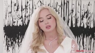 Small tit bride fucked by grooms stepbro